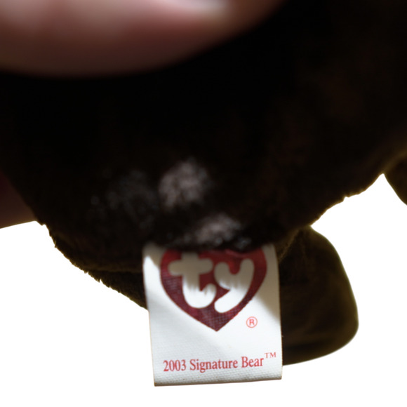 VTG TY Beanie Babies 2003 Signature Bear Brown Gold MWMT Retired Collectible - Picture 4 of 6